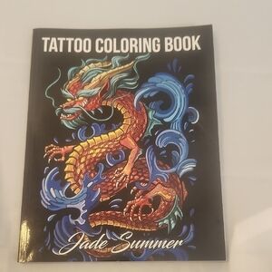 Black and White Dragon Illustration Coloring Book